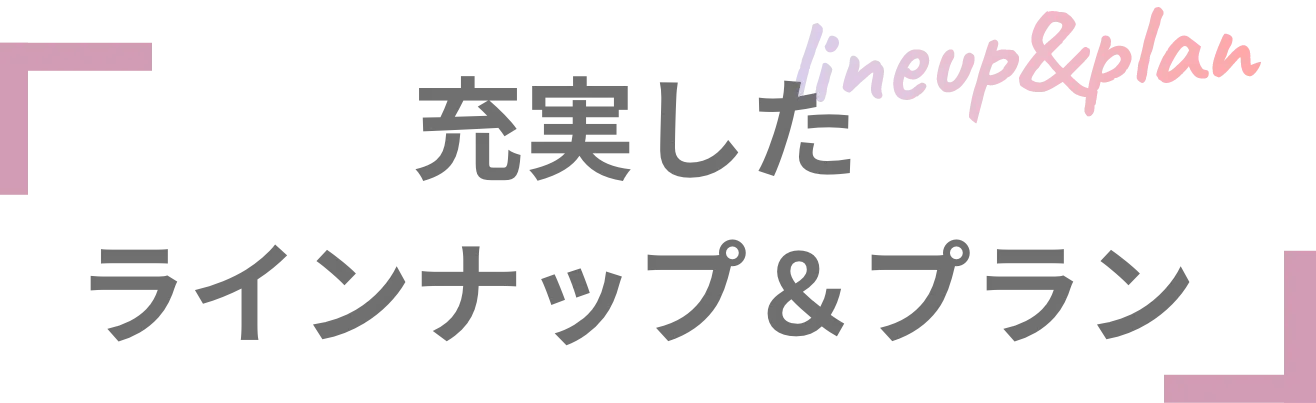 充実したラインナップ